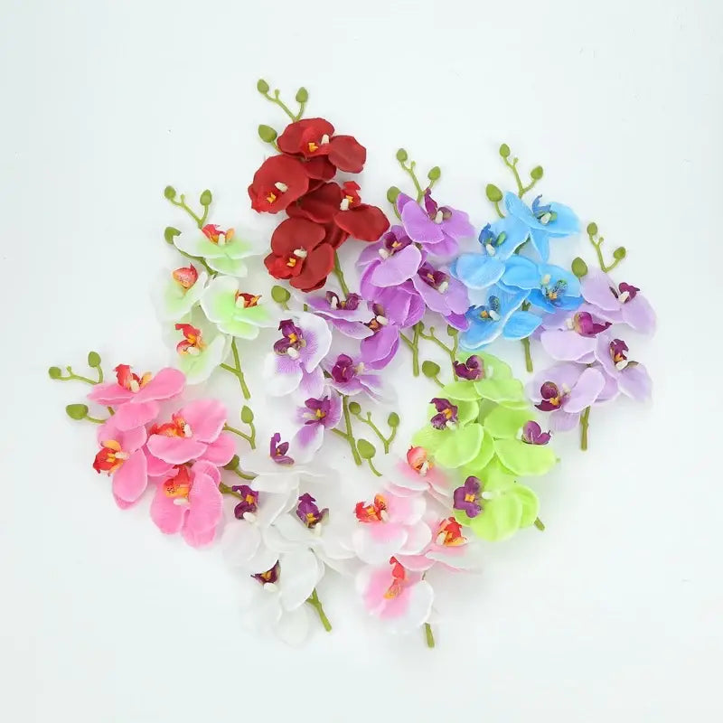 Vibrant silk butterfly orchid bouquet for wedding and home decor