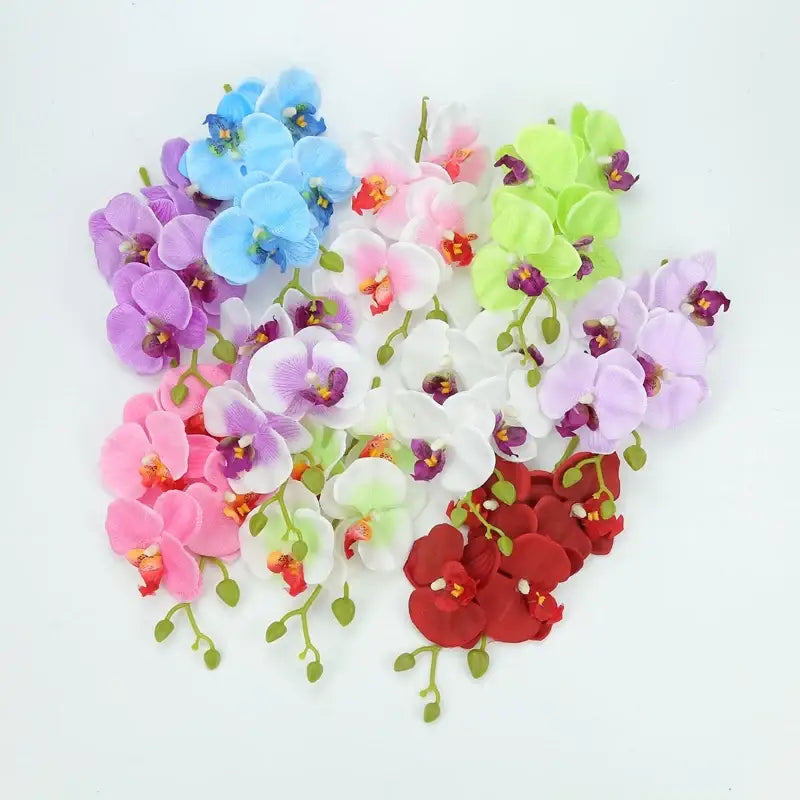 Vibrant silk butterfly orchid bouquet for wedding and home decor