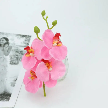 Vibrant silk butterfly orchid bouquet for wedding and home decor