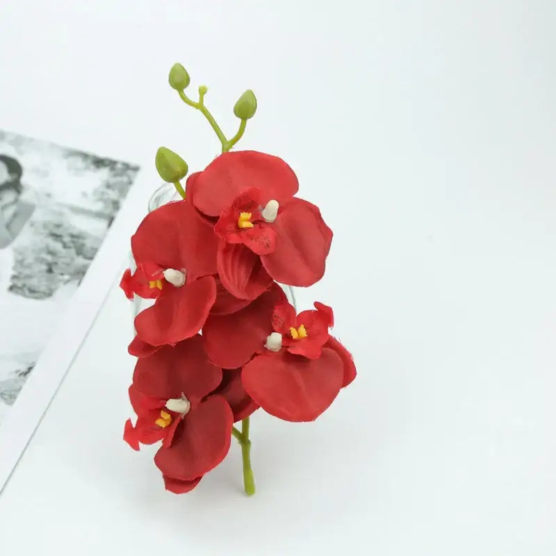 Vibrant silk butterfly orchid bouquet for wedding and home decor