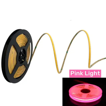 Vibrant slim 4mm cob led strip lights bedroom linear tape lighting