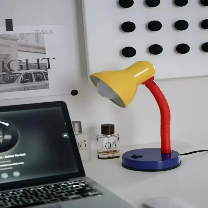 Vibrant yellow & red led study desk lamp bedroom eye protection light