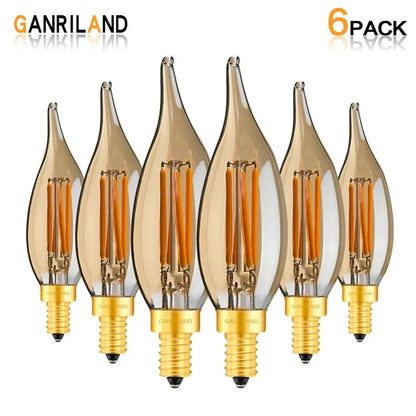 Vintage amber dimmable led filament bulb dining room pendant light