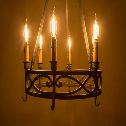 Vintage amber dimmable led filament bulb dining room pendant light