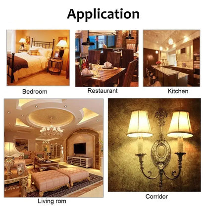 Vintage amber g125 led filament bulb living room globe light