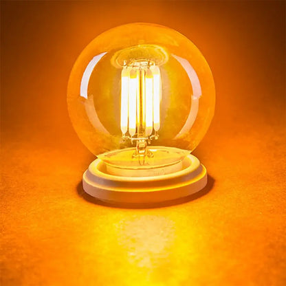 Vintage amber glass g40 3w led bulbs living room filament light