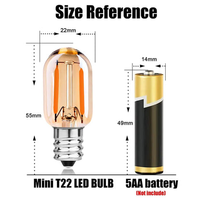 Vintage amber glass led filament bulb bedroom dimmable light