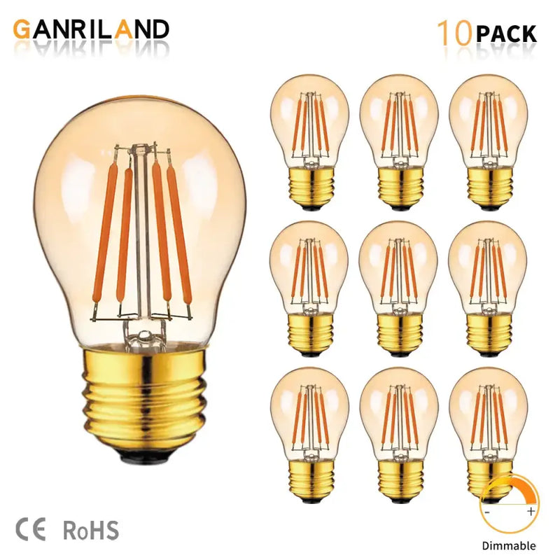 Vintage amber glass led filament bulb dining room 10 pack dimmable