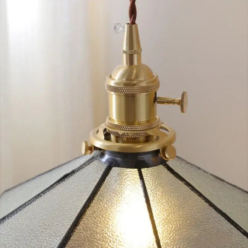 Vintage amber glass led pendant light dining room kitchen