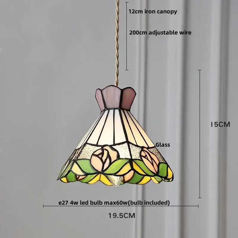 Vintage amber glass led pendant light dining room kitchen
