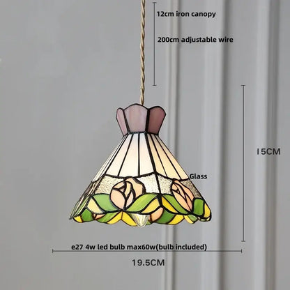 Vintage amber glass led pendant light dining room kitchen