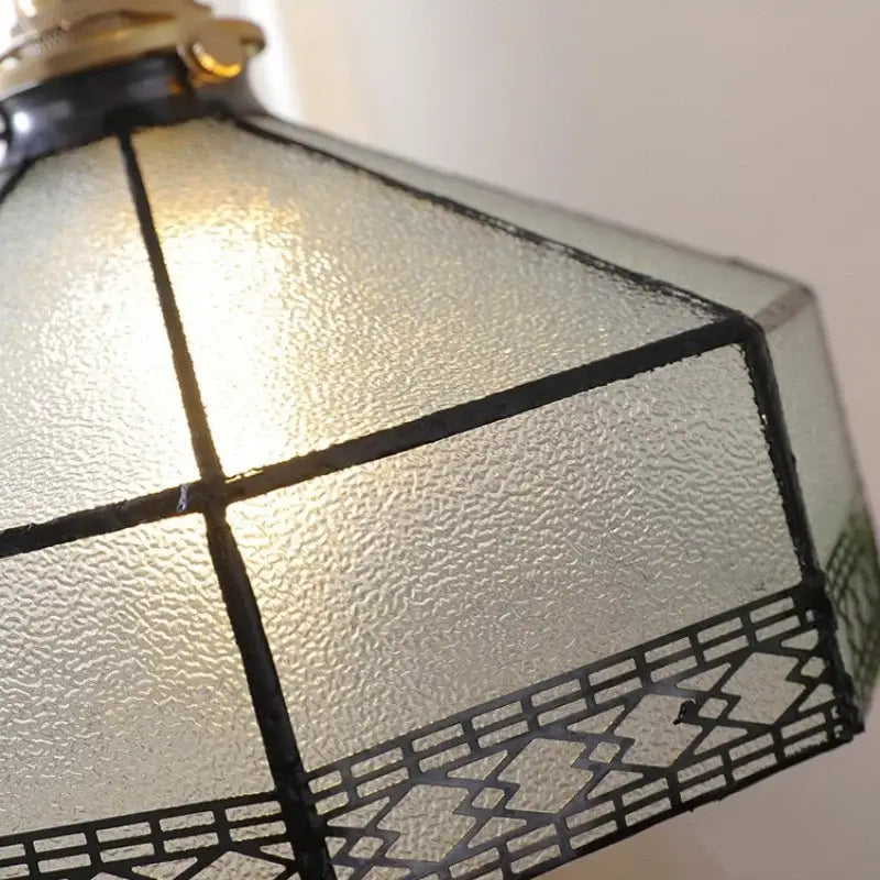 Vintage amber glass led pendant light dining room kitchen