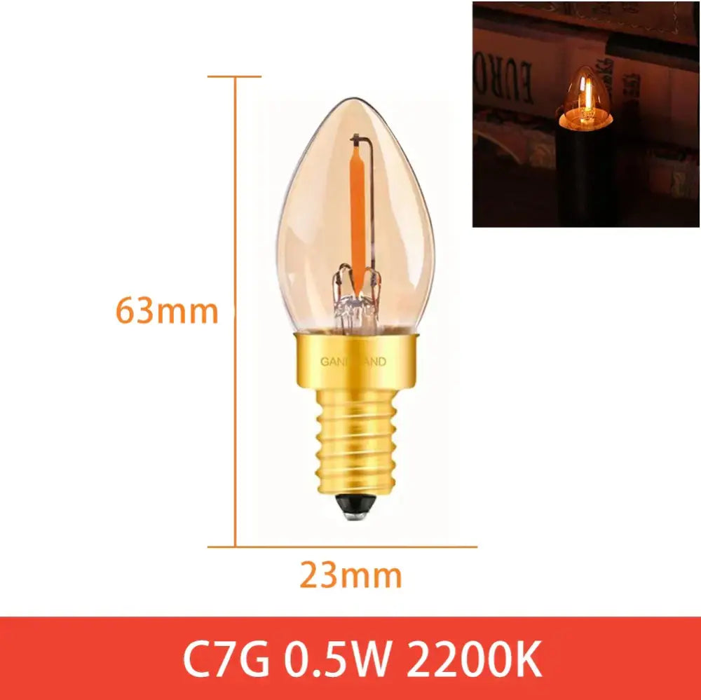 Vintage amber led bulb brass & silver home decor – living room light