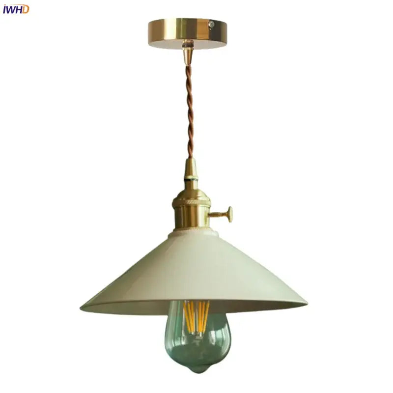 Vintage beige ceramic led pendant lamp for kitchen or dining room