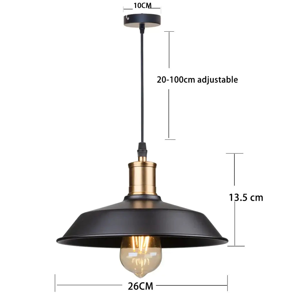 Vintage black farmhouse pendant light for kitchen island