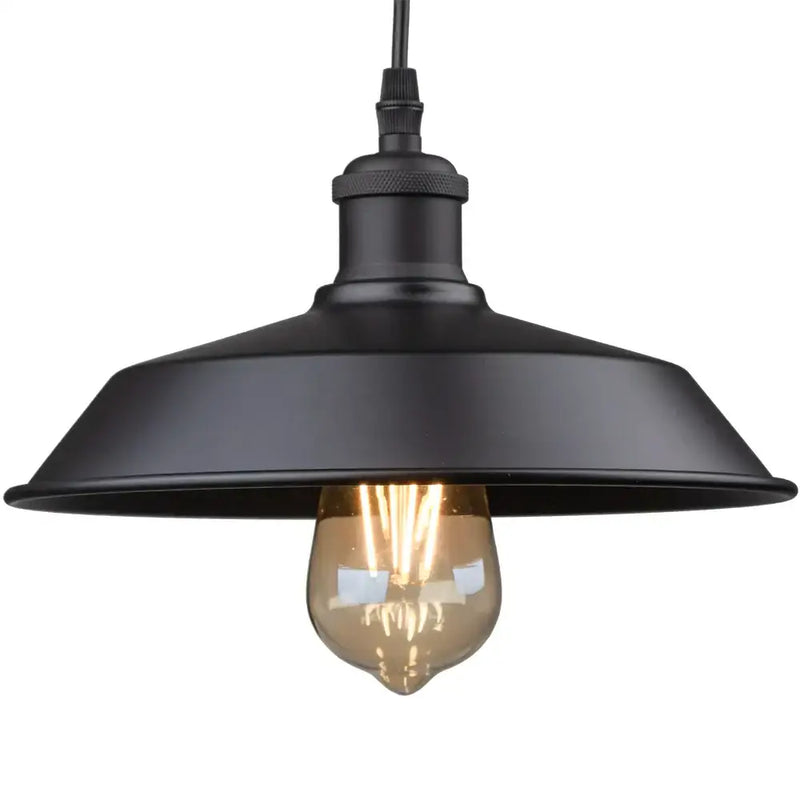 Vintage black farmhouse pendant light for kitchen island