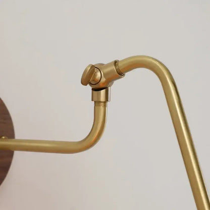 Vintage brass amber glass led wall lights pull chain bedroom sconce