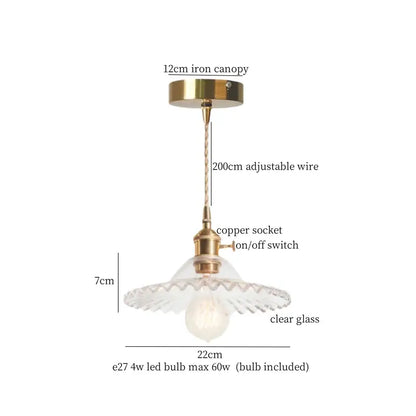 Vintage brass amber glass pendant light for kitchen island