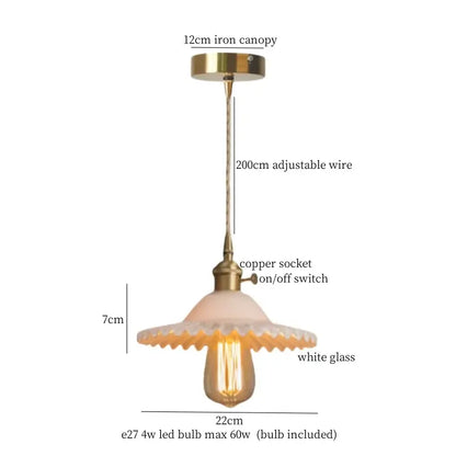 Vintage brass amber glass pendant light for kitchen island