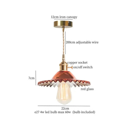 Vintage brass amber glass pendant light for kitchen island