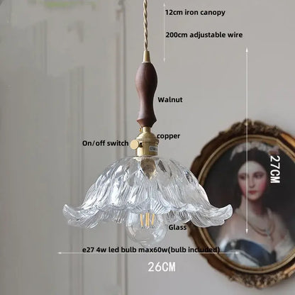 Vintage brass and amber glass pendant light kitchen hanging lamp