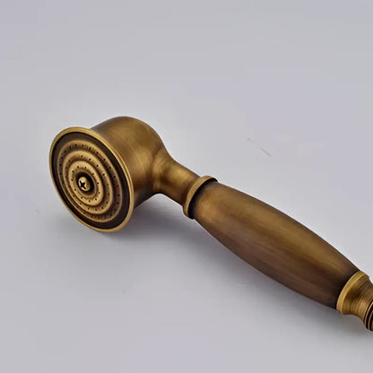 Vintage brass and bronze hand shower head faucet set – bathroom