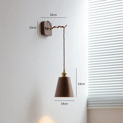 Vintage brass and ribbed glass led wall sconce bedroom light