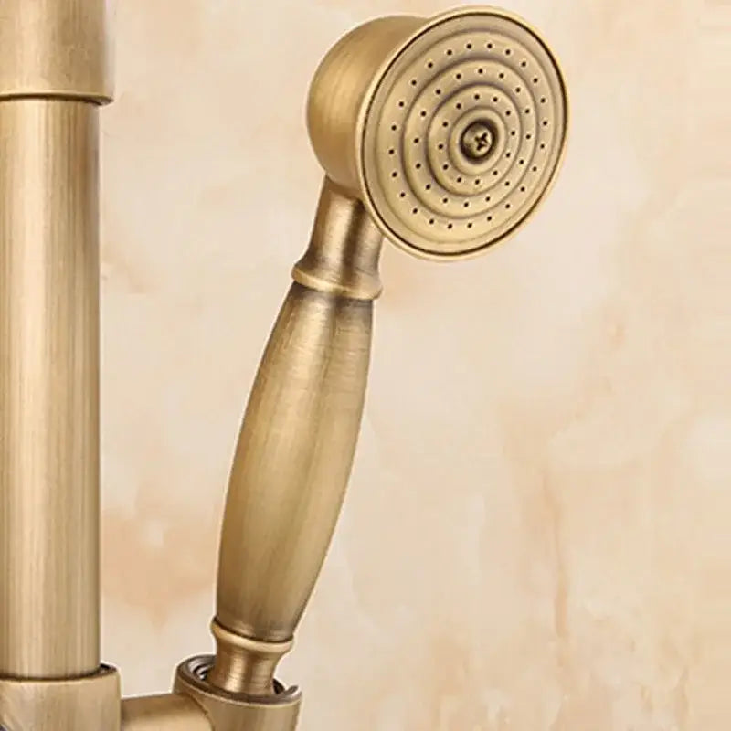 Vintage chrome and white ceramic shower hand holder bathroom accessory