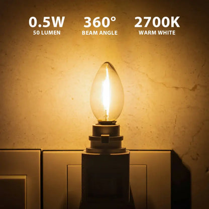 Vintage clear glass dimmable led night light bulbs bedroom warm white