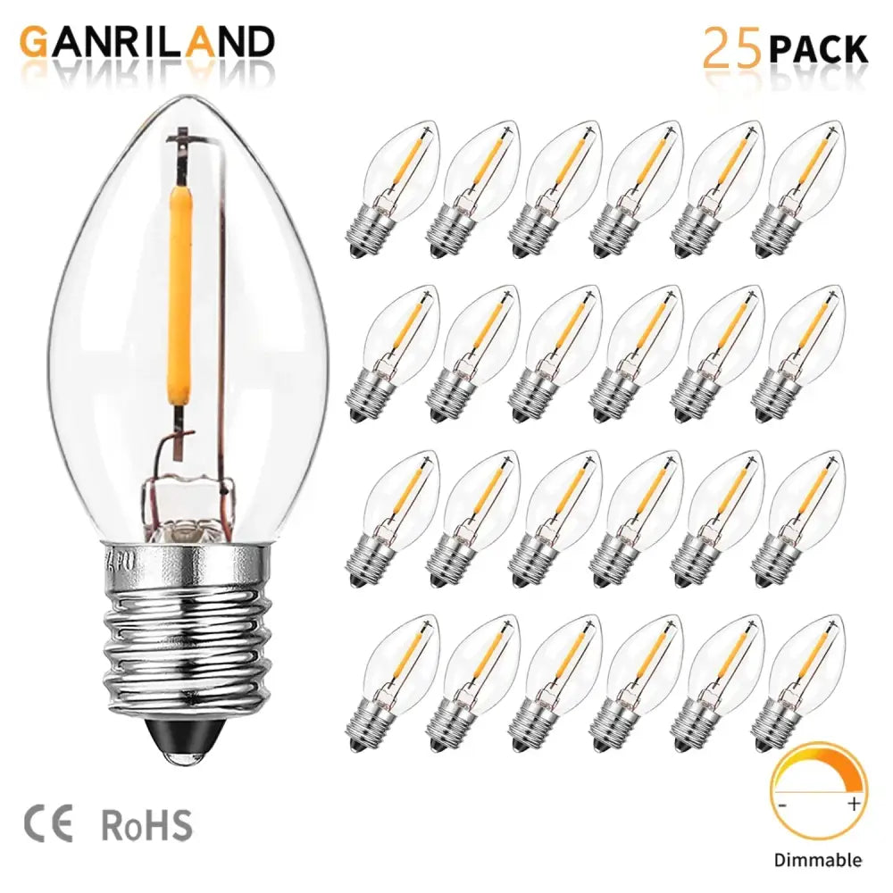 Vintage clear glass dimmable led night light bulbs bedroom warm white