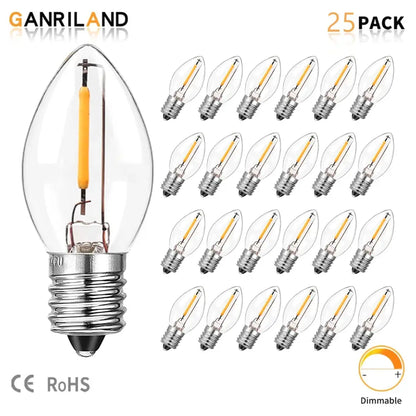 Vintage clear glass dimmable led night light bulbs bedroom warm white