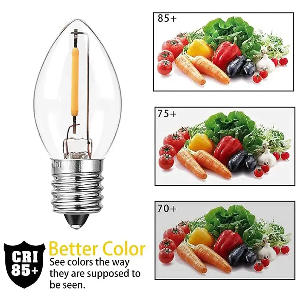 Vintage clear glass dimmable led night light bulbs bedroom warm white