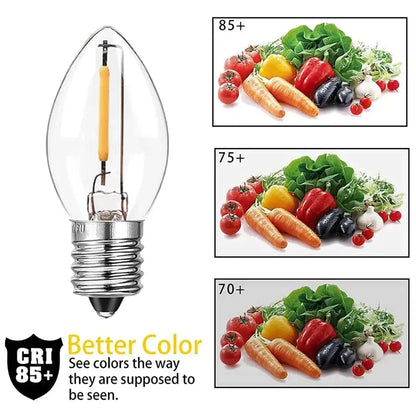 Vintage clear glass dimmable led night light bulbs bedroom warm white