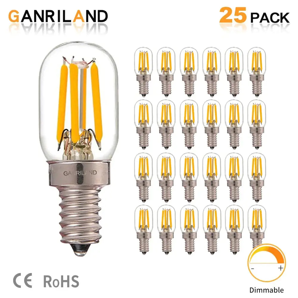 Vintage clear glass led tubular bulb kitchen e12 e14 dimmable light