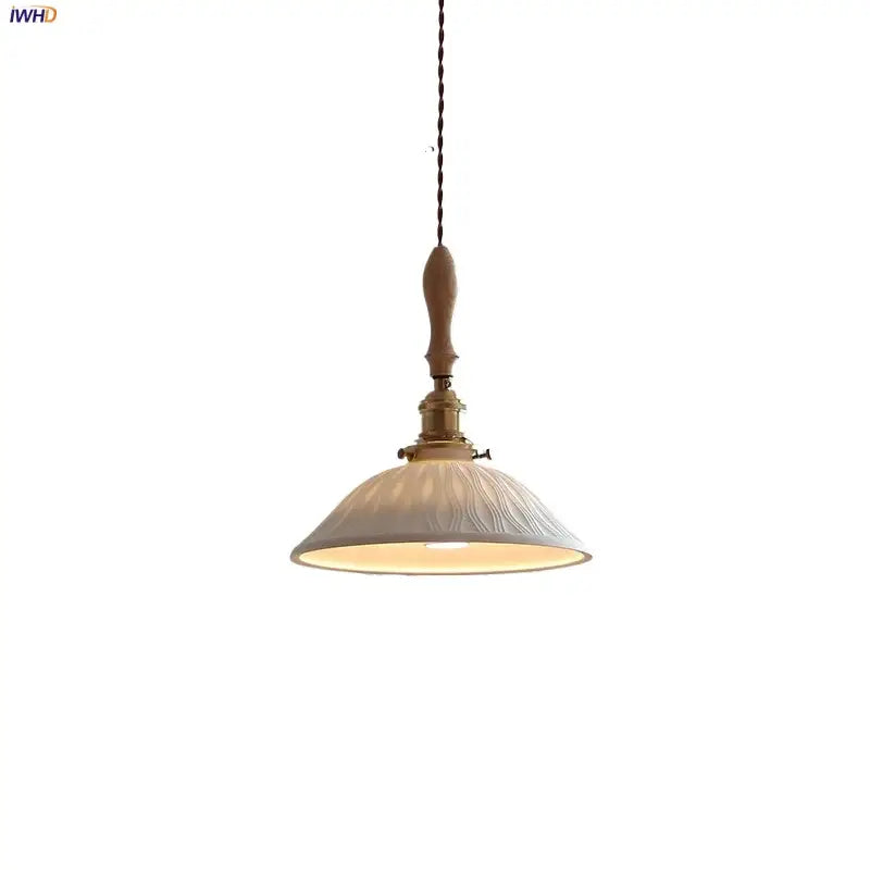 Vintage cream glass and brass adjustable led pendant dining room
