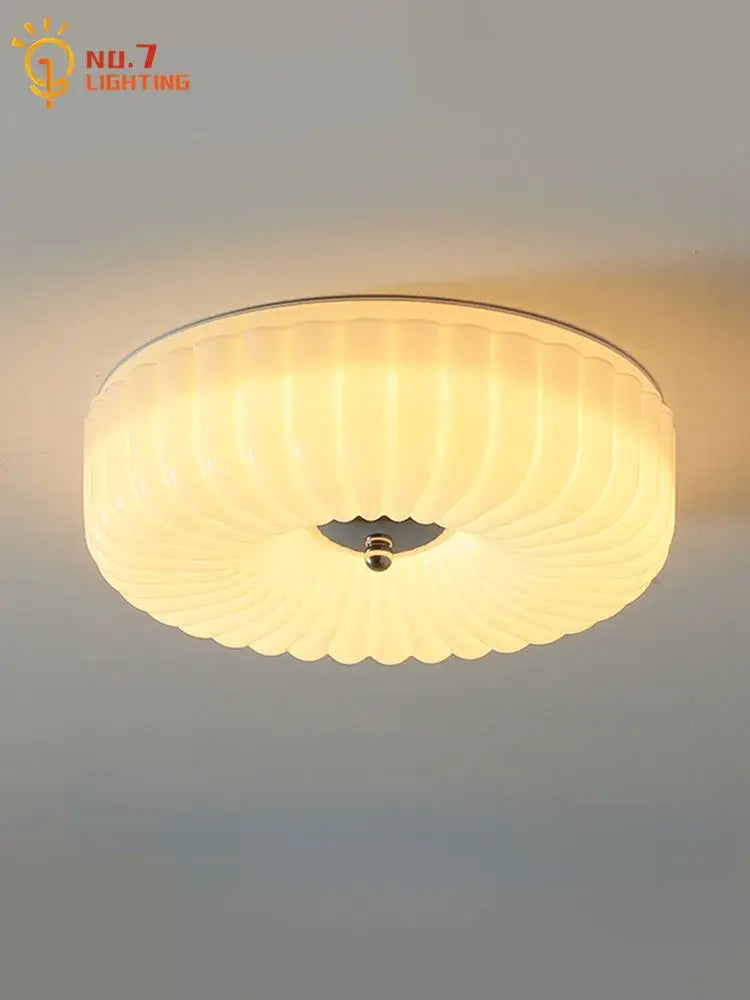 Vintage decorbites cream glass wind ceiling light for bedroom