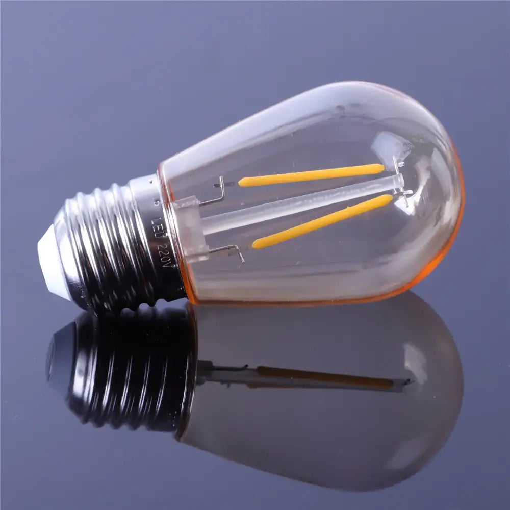 Vintage edison amber plastic bulbs 6-pack patio string light
