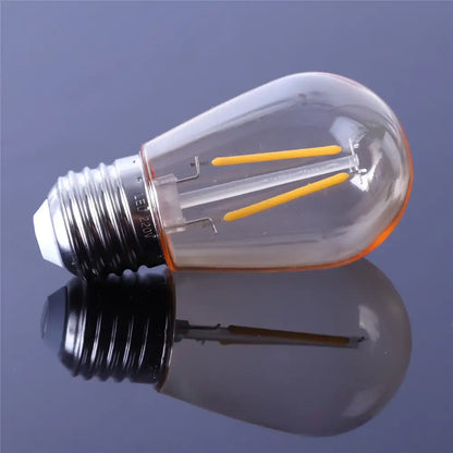 Vintage edison amber plastic bulbs 6-pack patio string light