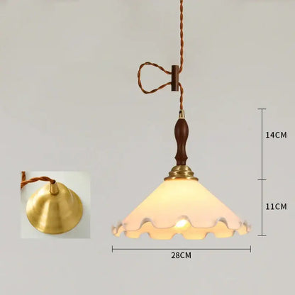 Vintage floral cracked glass pendant light living room set