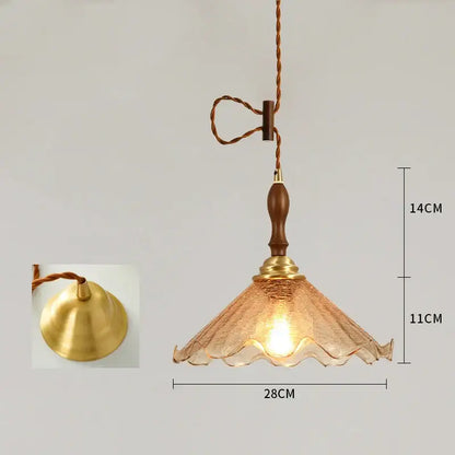 Vintage floral cracked glass pendant light living room set