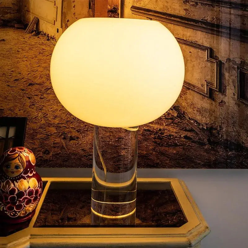 Vintage glass buds table lamp bedroom warm glowing sphere