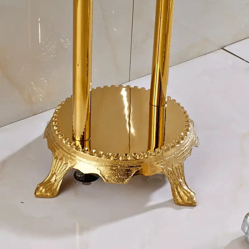 Vintage gold bath mixer tap with handshower bathroom faucet