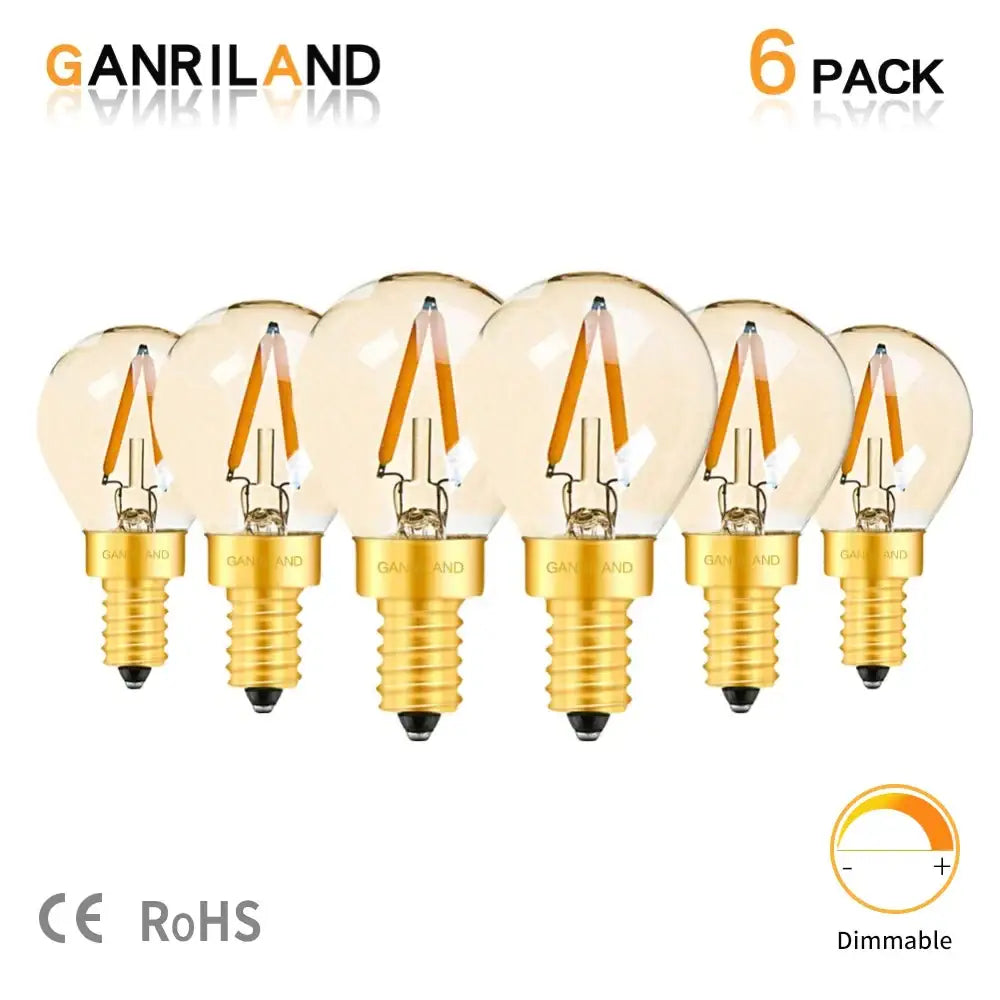 Vintage gold tint g40 led bulb bedroom warm filament light