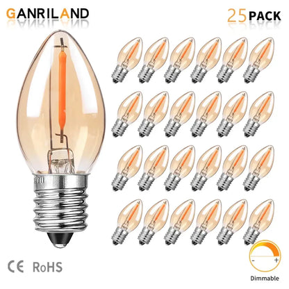 Vintage gold tint glass led candelabra bulb 25 pack dining room dimmable