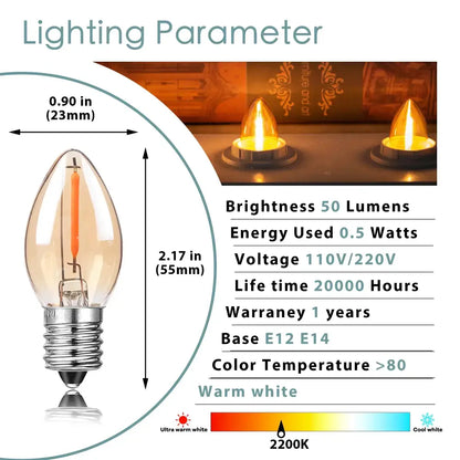 Vintage gold tint glass led candelabra bulb 25 pack dining room dimmable