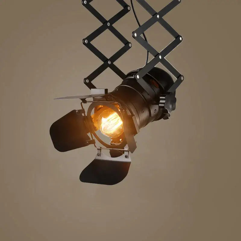 Vintage industrial black adjustable loft ceiling light bedroom