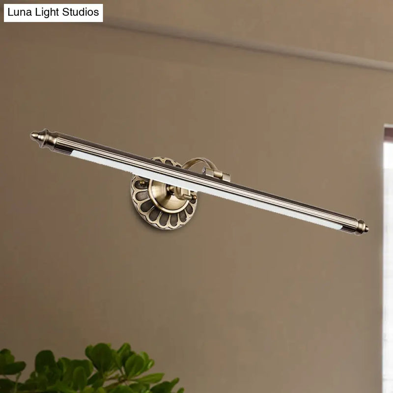 DecorBites™ Vintage Metallic Sconce Wall Light - LED Vanity Lighting with Bronze/Copper Finish and Warm/White Light (19.5"/27.5" W)