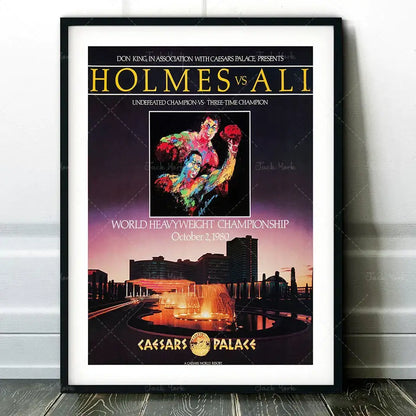 Vintage muhammad ali boxing photo print – living room wall art