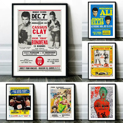 Vintage muhammad ali boxing photo print – living room wall art