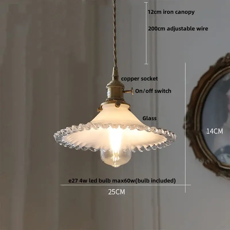 Vintage olive green glass led pendant lights kitchen brass hardware